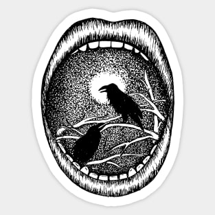 Ravens in the Mouth Sticker